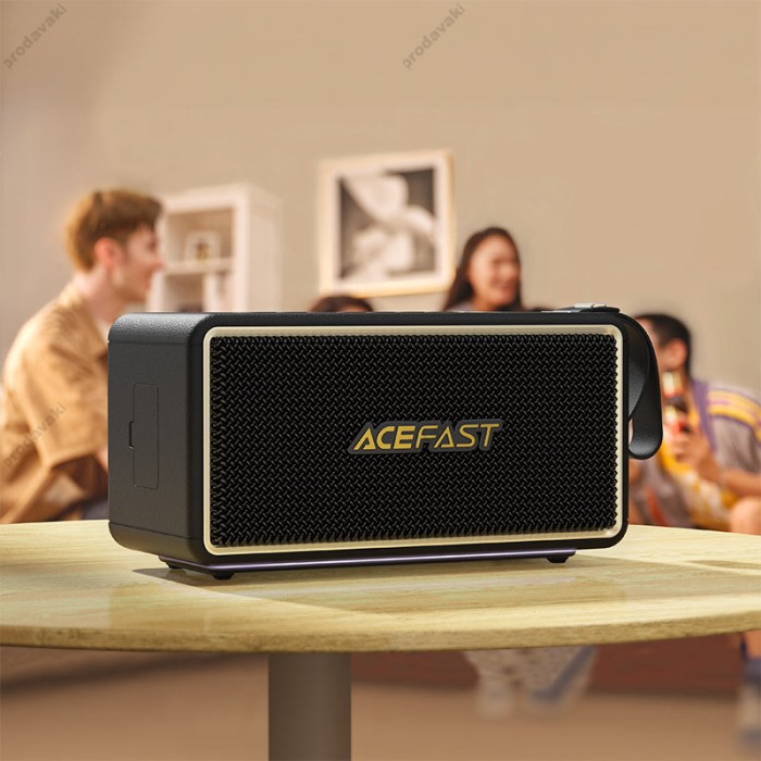 Портативна колонка Bluetooth ACEFAST K3 Max portable wireless speaker BT5.4 USBTF/AUX TWS 80W Black